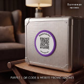 Koninklijk Paarse Aangepaste QR-code & Website Pro Magneet