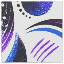 Koninklijk Paarse Abstracte Wervelpatroon Stof