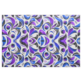 Koninklijk Paarse Abstracte Wervelpatroon Stof