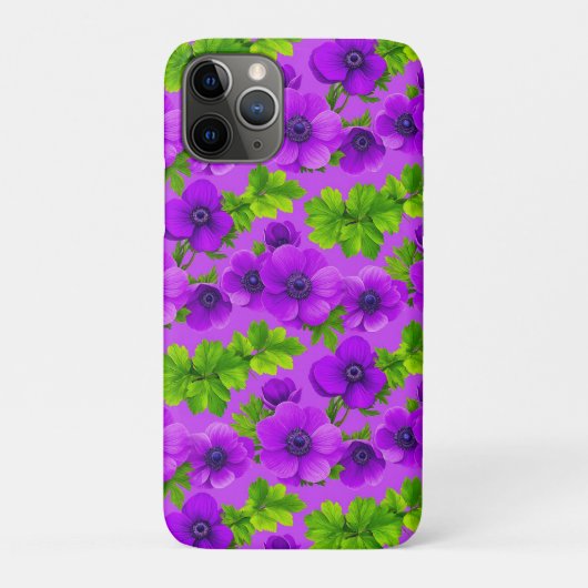 Koninklijk Paarse Anemoon Bloei ✨Trillende Bloemig Case-Mate iPhone Case (Achterkant)