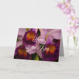Koninklijk Paarse Cattleya Orchidee Moederdag Kaart