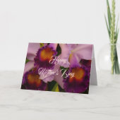 Koninklijk Paarse Cattleya Orchidee Moederdag Kaart (Voorkant)