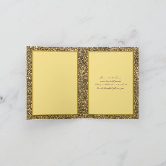 Koninklijk paarse en gouden bedankkaart (Binnen)