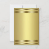 Koninklijk Paarse en Gouden Huwelijksreactie RSVP Kaartje (Achterkant)