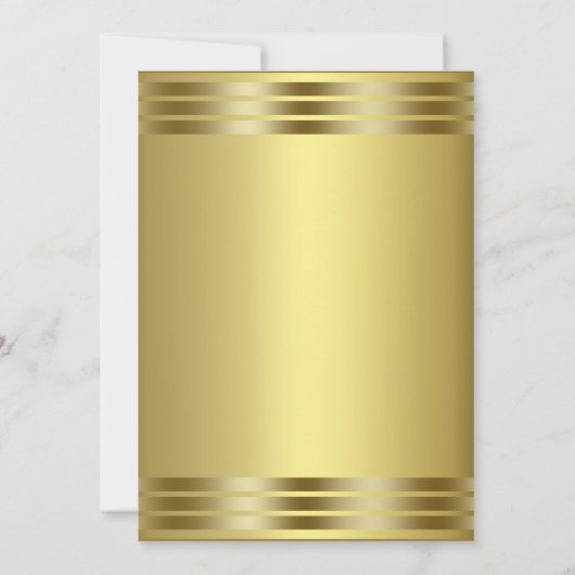 Koninklijk Paarse en Gouden Verloving Feest Kaart (Achterkant)