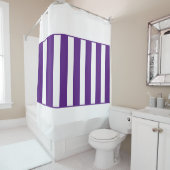 Koninklijk Paarse en witte. Douchegordijn (In situ)