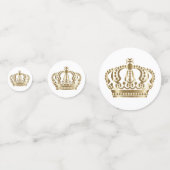 Koninklijk Paarse Gouden Kroon Confetti (Achterkanten)