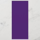 Koninklijk Paarse Klassieke Elegante Bruiloft Menu (Achterkant)