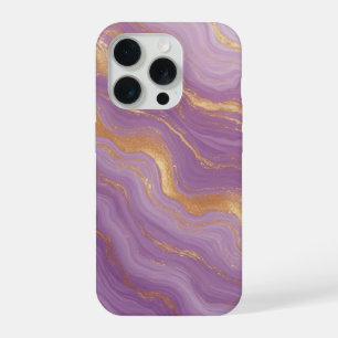 Koninklijk Paarse Marmer Gloed ✨ Gouden Ader Luxe iPhone 15 Pro Case
