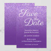 Koninklijk Paarse Moderne Gradiënt Save The Date (Voorkant / Achterkant)