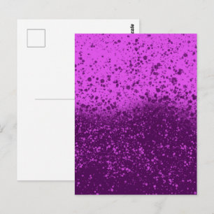 Koninklijk Paarse Monochromatische Spatten Briefkaart