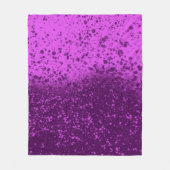 Koninklijk Paarse Monochromatische Spatten Fleece Deken (Voorkant)