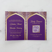 Koninklijk Paarse Perzische Boog QR Code Moslim Br (Binnen)