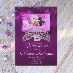 Koninklijk Paarse, Violette Quinceanera Diamanten  Kaart