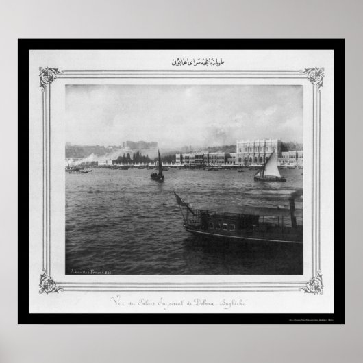 Koninklijk paleis Dolmabahce Istanbul 1885 Poster (Voorkant)