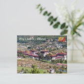 Koninklijk paleis in Thimphu - Bhutan Briefkaart (Staand voorkant)