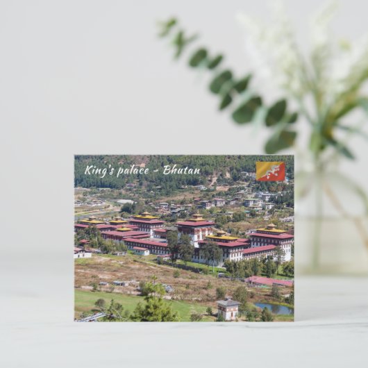Koninklijk paleis in Thimphu - Bhutan Briefkaart (Staand voorkant)