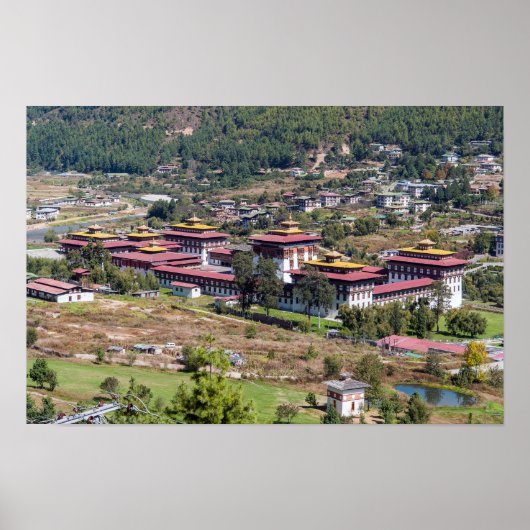 Koninklijk paleis in Thimphu - Bhutan Poster (Voorkant)