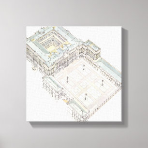 Koninklijk Paleis. Madrid Spanje Canvas Afdruk
