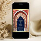 Koninklijk Paleis Rode Boog Foto Blauwe Indische B Kaart