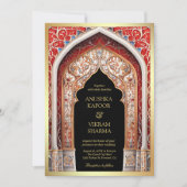 Koninklijk Paleis Rode Boog Foto Zwart Indisch Huw Kaart (Voorkant)