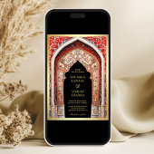 Koninklijk Paleis Rode Boog Foto Zwart Indisch Huw Kaart