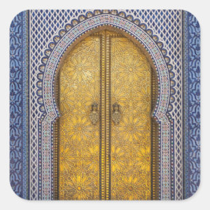 Koninklijk Paleis Sierlijke Deuren Vierkante Sticker