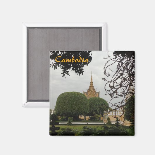 Koninklijk Paleis Tuinen, Phnom Penh, Cambodja Mag Magneet (Voorkant / Achterkant)