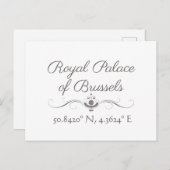 Koninklijk paleis van de Latitude in Brussel Briefkaart (Voorkant / Achterkant)