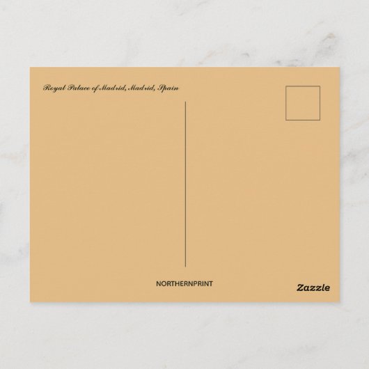 Koninklijk Paleis van Madrid in Madrid Briefkaart (Achterkant)