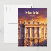 Koninklijk Paleis van Madrid Spanje Briefkaart (Voorkant / Achterkant)