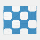 Koninklijk Pastelblauw & Wit Squircle Patroonontwe Fleece Deken (Voorkant (Horizontaal))
