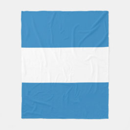 Koninklijk Pastelblauw & Wit Staafontwerp Fleece Deken
