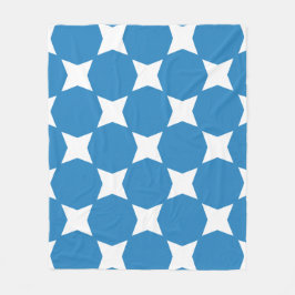 Koninklijk Pastelblauw & Wit Ster Patroon Design Fleece Deken
