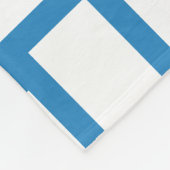 Koninklijk Pastelblauw & Wit Weefselontwerp Fleece Deken (Hoek)