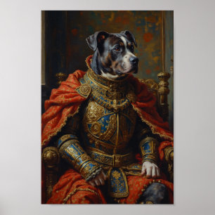 Koninklijk Pitbull Portret Poster