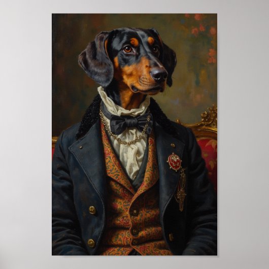 Koninklijk Portret van Bluetick Coonhound Poster (Voorkant)