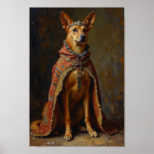 Koninklijk Portret van een Carolina Dog Poster
