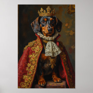 Koninklijk Portret van een Dachshund Poster