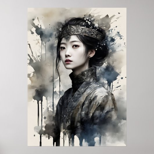 Koninklijk Portret van een Jong Vrouw Poster (Voorkant)