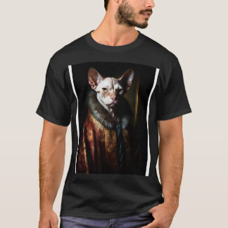 Koninklijk portret van een Sphynx Kat T-shirt