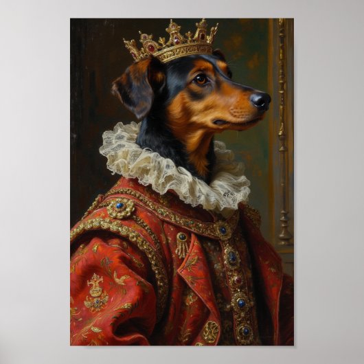 Koninklijk Portret van Zijdewindhound Poster (Voorkant)