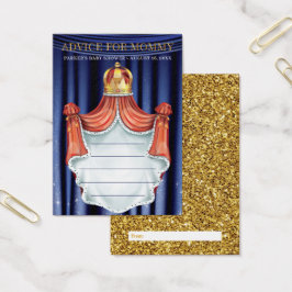 Koninklijk Prince Baby shower Advice Kaarten Visitekaartje