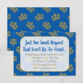 Koninklijk Prince Baby shower brengt een Kaart van (Voorkant / Achterkant)