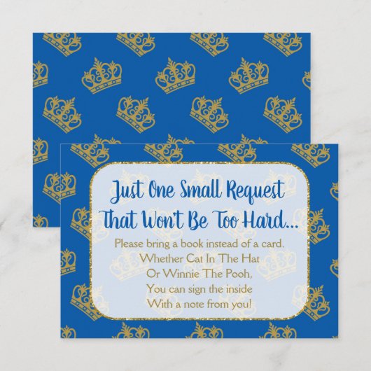 Koninklijk Prince Baby shower brengt een Kaart van (Voorkant / Achterkant)