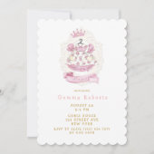 Koninklijk Prinses Crown Dress Baby shower Kaart (Voorkant)