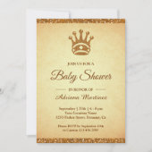  koninklijk prinses Gold Glitter Baby shower Kaart (Voorkant)