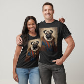 Koninklijk pug portret t-shirt (Unisex)