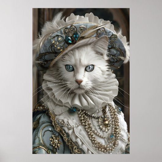 Koninklijk Ragdoll Kat Portret, Renaissance Huisdi Poster (Voorkant)