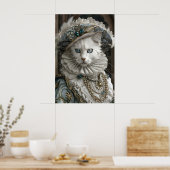Koninklijk Ragdoll Kat Portret, Renaissance Huisdi Poster (Keuken)